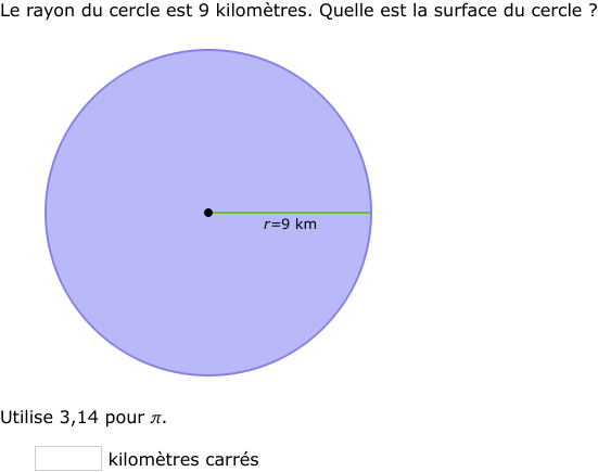 IXL - Aire d'un cercle (exercices de Cours Moyen 1 maths)