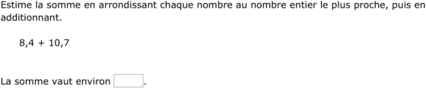 CM2 maths - Estimer des sommes et des différences de nombres décimaux | IXL