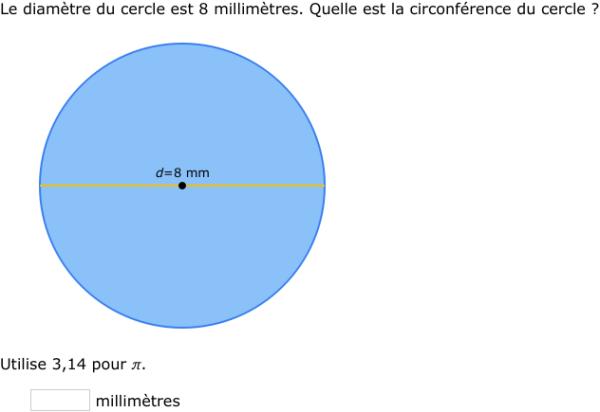 6ème maths - Périmètre d'un cercle | IXL